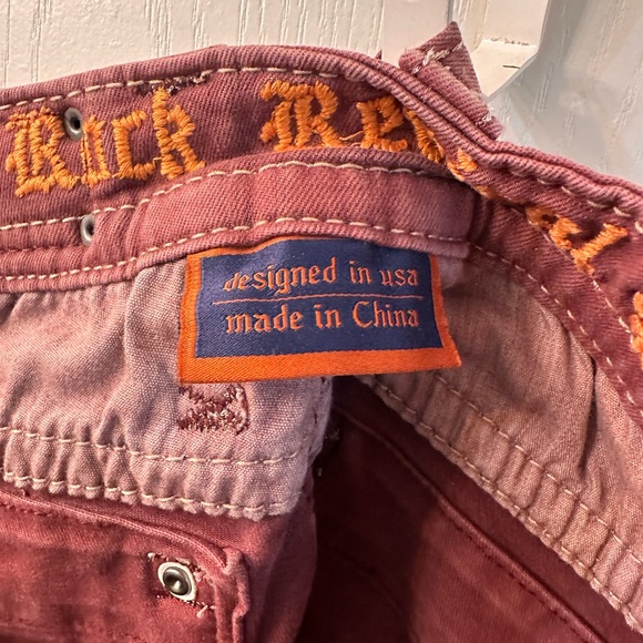 Rock Revival Cadee Ankle Skinny Maroon Jean. - Picture 4 of 9